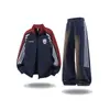 Conjunto Deportivo Casual para Hombre Primavera y Otoño Cárdigan Adolescente Marca de Moda Sudadera con Cremallera Chaqueta Pantalones Largos de Pierna Ancha Conjunto de Dos Piezas