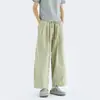 Pantalones Cortos Caídos Color Caqui Estilo Japonés para Hombre, Pantalones Casuales de Pierna Recta de Color Sólido Finos de Verano, Pantalones Sueltos Relajados Yamamoto