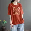 Artículos de excedente de comercio exterior transfronterizo de marcas famosas, con etiquetas retiradas, devueltos de la tienda, camiseta casual simple de manga corta holgada para adelgazar de comercio exterior, cuello redondo