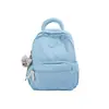 Mochila fofa de cor fufu leite em pó macia, baixa saturação, rosa, refrescante, rejuvenescedora, doce, para viagem, mochila pequena