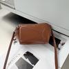 Bolsa Feminina de Quebra-Cabeça Preta Lisa Mini Bolsa Geométrica Costura Acolchoada Bolsa Almofada de Couro Genuíno Bolsa de Ombro de Mão Transversal