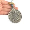 Estilo Tíbet Plata Tibetana Doce Signos del Zodíaco Nueve Palacios y Ocho Trigramas Colgante Llavero de Coche Colgante Etiqueta de Cintura Decoración de Bolso
