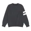 Nueva Tendencia Primavera y Otoño 2026 Nuevo Suéter de Punto Rayado de Bloques de Color Holgado Americano para Hombre Suéter Pulóver para Hombre