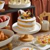 Adornos para mesa de postres, pasteles, aperitivos, comidas frías, té, mesa de descanso, estante de exhibición, decoración de cumpleaños estilo Mori, plato de frutas