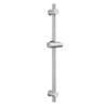 Barra de Ducha de Acero Inoxidable 304 Barra Ajustable para Base de Ducha Soporte Deslizante Simple Negro para Ducha de Baño