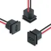 Conector hembra Tipo-C de 2 pines con cable LN015, fijación por ranura, diseño integrado moldeado por inyección, soporta carga rápida para coches de juguete