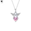Corrente de Clavícula da Sorte com Asas de Anjo Novo Estilo Europeu e Americano, Design de Luxo Leve e de Alta Qualidade, Colar de Infinito Amor para Mulheres