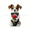 Colgante de Regalo Transfronterizo para el Nuevo Día de San Valentín Perro Rosa Amor Colgante Espejo Retrovisor del Coche Decoración Regalo de San Valentín