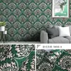Papel de Parede Autoadesivo de PVC Estilo Damasco Europeu Estilo Palácio Impermeável Quarto Fundo de TV Adesivo Atacado