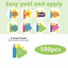 500 Pegatinas/Rollo Venta Caliente Transfronteriza Lápiz de Color Pegatinas de Ánimo Recompensas para Maestros Papelería de Oficina Etiquetas Decorativas DIY