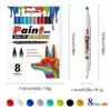 Caneta de Pintura Dupla Face Vendida Quente na Amazon Transfronteiriça Caneta de Retoque para Carro Caneta para Colorir Modelos Marcador Oleoso Não Desbota