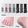 Calcetines de yoga de encaje para mujer, calcetines finos sin costuras de media pantorrilla para primavera y otoño, antibacterianos grado 10A, resistentes al olor, absorbentes de sudor, calcetines deportivos para dedos.