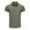 Camiseta tática militar masculina Cross-Border Source Supply Special Forces, manga curta, gola dobrável, elástica, respirável e de secagem rápida.