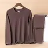 Conjunto de Roupa Térmica 2025 para Homens, com Tecnologia DeRong para Proteção contra o Frio e Aquecimento de Temperatura Constante, Roupa de Outono e Inverno para Homens, Roupa do Pai, Conjunto de Inverno para Homens