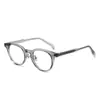 Gafas de montura plana retro hechas a mano estilo japonés para hombre y mujer 89002 montura negra de acetato imitación gafas graduadas con filtro de luz azul