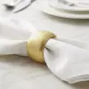Argolas de metal para guardanapo mais vendidas internacionalmente para mesas de hotel, fechos de guardanapo com textura fosca, argolas de guardanapo douradas simples para atacado