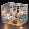 Casa Zhiqu Nuevos Juguetes para el Día del Niño Cabaña DIY Hecha a Mano Modelo de Madera Ensamblado Regalo de Cumpleaños de Niño Soleado