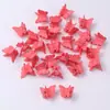 Mini presilha de cabelo pequena fosca para bebê, acessório de cabeça infantil feminino, desenho animado de borboleta, mini pinça de garra 1,8 cm, presilha de cabelo para menina