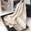 Bufanda de seda cuadrada de seda, bufanda fina de alta calidad para mujer, elegante bufanda con estampado, protección para el cuello, bufanda decorativa, venta al por mayor
