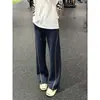 Pantalones Casuales Pesados de Corte Recto Holgados para Hombre Otoño Americanos Limpios con Hoja Curva Línea Hasselblad Pantalones Deportivos