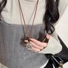 Primavera y verano nuevo estilo colorido colgante de flor pequeña cadena clavicular para mujer lindo collar de manzana roja accesorios