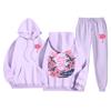 Conjunto de Moletom com Estampa Casual Outono/Inverno 2026 e Calça Simples com Estampa