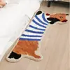 Alfombra de salón para el hogar de terciopelo de dibujos animados, alfombra frontal de espejo, alfombra suave con mechones antideslizante para salón, dormitorio, alfombra de noche para niños