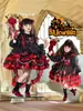 Fantasia Infantil de Halloween Lolita Meninas Vestido de Princesa Fantasia Cosplay de Vampiro Vestido de Festa de Aniversário para Menininha