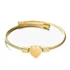 Pulsera de Acero Inoxidable en Forma de Corazón con Letras, Pulsera de Acero de Titanio con Carta de Amor, Pulsera Versátil Abierta en Forma de Corazón para Mujer, Directo de la Fábrica de Origen