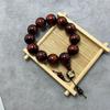 Pulsera de palisandro para hombre, venta al por mayor, de alta densidad, con aceite de cuerno de rinoceronte, hoja pequeña, de palisandro, con cuentas de mano.