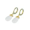 Pendientes de jade hetian con forma de gota de agua para mujer, estilo chino, de alta imitación, estilo cheongsam vintage, estilo antiguo