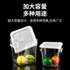 Cubo Cuadrado Transparente de PC Engrosado de Gran Capacidad con Tapa para Uso en Puesto, Adecuado para Almacenar Agua con Azúcar, Hielo Raspado y como Contenedor de Almacenamiento Comercial