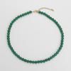 Colar Casual de Ágata Verde, Estilo Nacional, Colar de Contas de Estilo Étnico Sofisticado, Colar da Moda Empilhado de Calcedônia Novo Chinoiserie