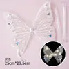 Decoración de Pastel de Cumpleaños para Celebridad de Internet Diosa con Hermosos Bordados, Adornos Grandes de Mariposa con Luces, Cadenas de Luces Brillantes, Decoración Temática de Reina