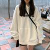 Moletom Oversized Estampado com Forro de Lã para Mulheres, Estilo Europeu, Transfronteiriço, Novo Top de Lã Amazon Outono e Inverno 2026, Jaqueta Estudantil da Moda