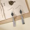 Pendientes Nacionales de Moda Estilo Chino Nuevo con Borla de Perlas en Forma de Abanico para Mujer Pendientes Retro Estilo Chino con Cierre de Seguridad Pendientes para Ropa Antigua Hanfu