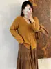 Suéter básico elegante de tricô com decote V para mulheres plus size, coleção outono 2026, para mulheres curvilíneas, blusa de estilo suave, peça de vestuário externa feminina
