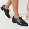 Zapatos Británicos Simples Nuevos con Cordones para Mujer Tacón Cuadrado Tacón Bajo Zapatos AliExpress Amazon 40-43 Talla Grande Zapatos de Comercio Exterior