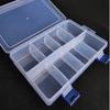 Caixa de armazenamento de plástico transparente transparente de 8 grades de 8 grades destacável caixa de armazenamento de plástico transparente caixa de joias de cartão de joias ferramenta de hardware caixa de acabamento de caixa de medicina