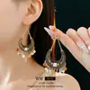 Aretes Gancho de Luna de Diamante Estilo Bohemio Vacacional Aretes de Borla Gota de Agua Nicho Retro Étnico Venta al por Mayor
