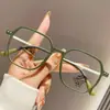 Gafas Marrones Anti Luz Azul Gafas de Lectura Transfronterizas Tendencia Artefacto de Maquillaje para Mujer Gafas de Montura Grande Gafas de Lectura de Moda