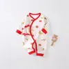 Enterizo para Bebé Estilo Otoño y Primavera Pijama Algodón Puro Clase A Ropa para Recién Nacidos Capa Base para Bebé Invierno y Otoño Traje de Harem de Manga Larga