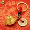 Adornos de cuenco del tesoro de estilo étnico chino, colgantes del zodíaco, llaveros, accesorios de metal para hombres y mujeres, venta al por mayor para vendedores ambulantes