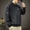 Sudadera con Capucha de Algodón Pesado Estilo Americano Camisa Polo para Hombre Llegada Nueva Otoño 2026 Camisa Chaqueta Holgada con Solapa de Manga Larga