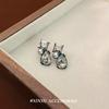 Pendientes simples retro de gota de agua 2024 nuevo diseño sentido nicho temperamento exquisito lujo ligero personalidad alto sentido pendientes