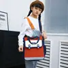 Nova bolsa de mão estilo britânico grande capacidade bolsa tutorial para estudantes bolsa de mensageiro para aula de treinamento infantil pode ser impressa LOGO