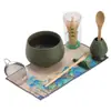 Tigela Antiga Cerâmica Matcha Conjunto de Chá de Oito Peças, Ferramenta de Mistura para Cerimônia do Chá da Dinastia Song, Tigela de Chá, Caneca de Chá Grande