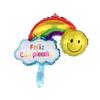 Nuevo globo de papel de aluminio con borlas, nubes blancas, Puente Arcoíris, al por mayor, caricatura, cara sonriente, nubes lindas, bola de decoración para fiesta de meteoros