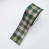 Empaque de Regalo de Suministro Especial Transfronterizo Cinta a Cuadros con Borde de Hierro de 6.3 cm Decoración Navideña Cinta a Cuadros Roja y Verde