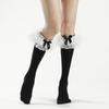 Calcetines Lolita Transfronterizos de Nuevo Producto con Lazo de Encaje, Calcetines hasta la Pantorrilla Estilo Ballet, Calcetines de Encaje Lolita